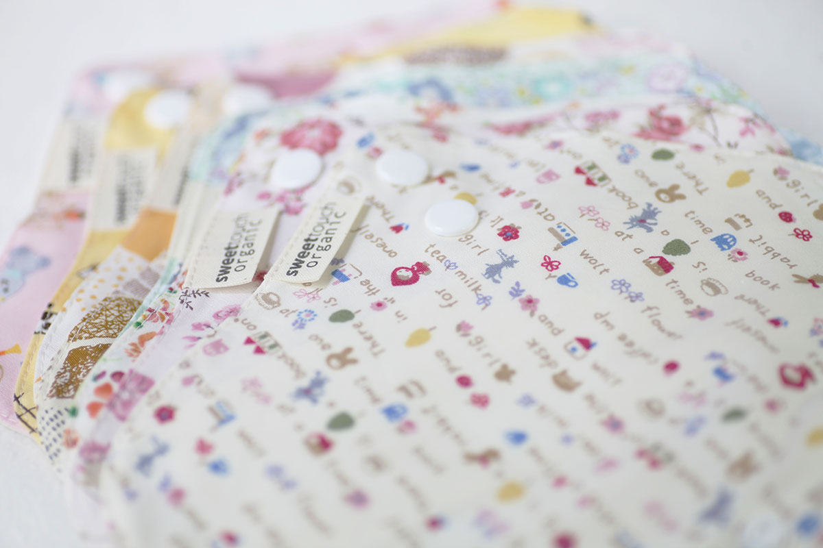 甜蜜接觸SweetTouch-有機棉加厚防水款布護墊8件組