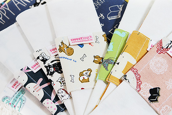 甜蜜接觸SweetTouch-摺疊型有機棉布護墊8件組