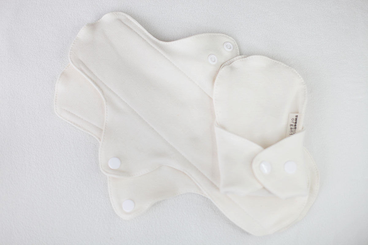 甜蜜接觸SweetTouch-有機棉-無防水層-34cm布衛生棉3件組