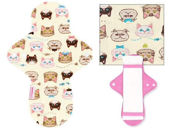 甜蜜接觸SweetTouch-分離型日用布衛生棉28cm外襯+三層口袋吸水墊套組+送標準額外吸水墊1片