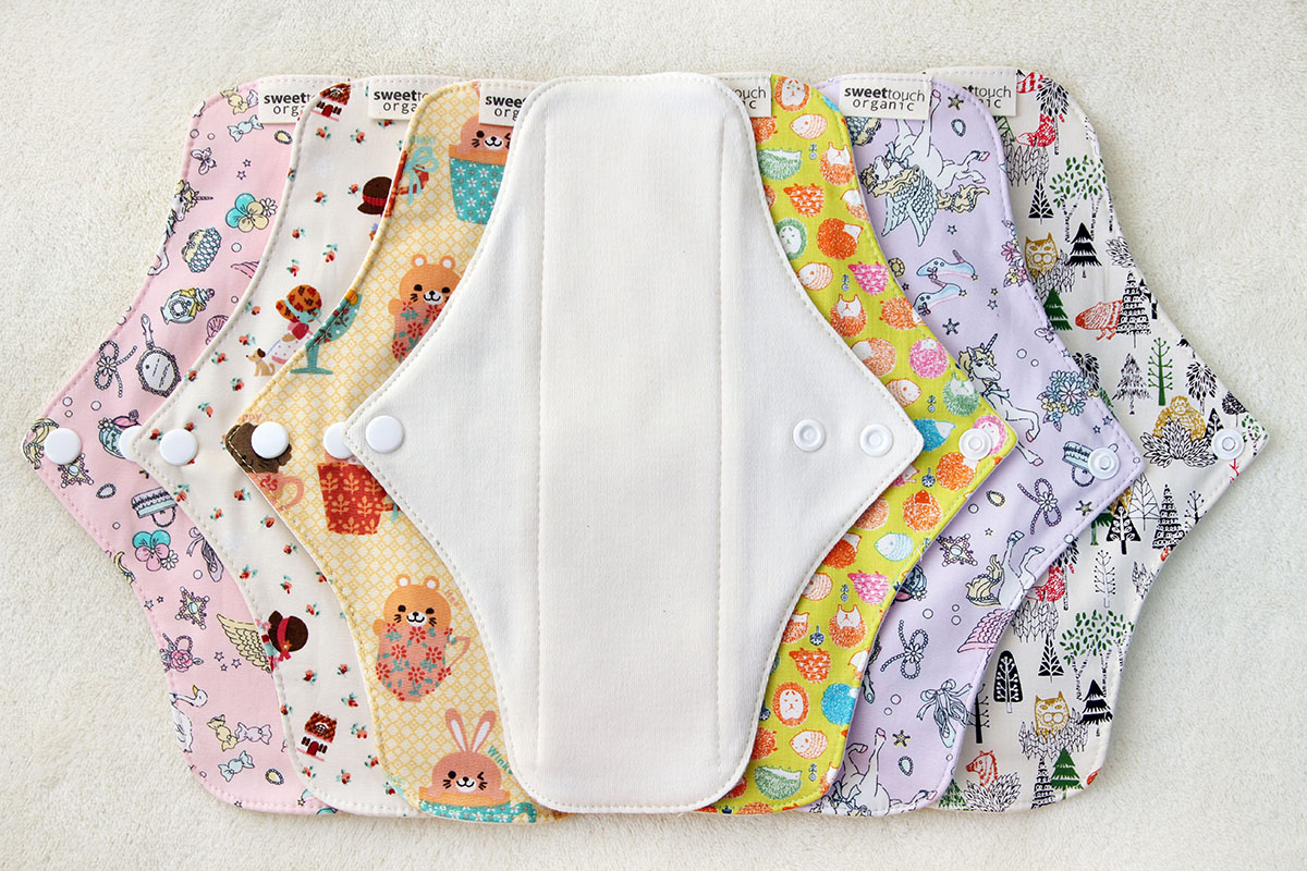 甜蜜接觸SweetTouch-有機棉24cm布衛生棉8件組