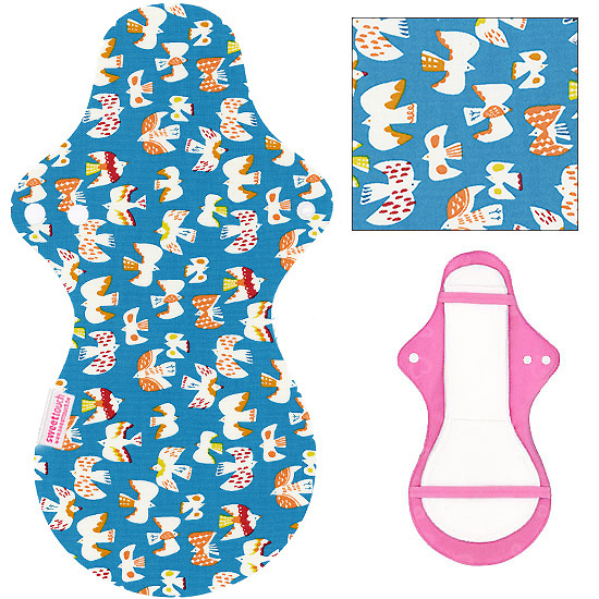 甜蜜接觸SweetTouch-分離型夜用加大尾翼布衛生棉36cm外襯1件+三層口袋吸水墊1片+送加長額外吸水墊一片