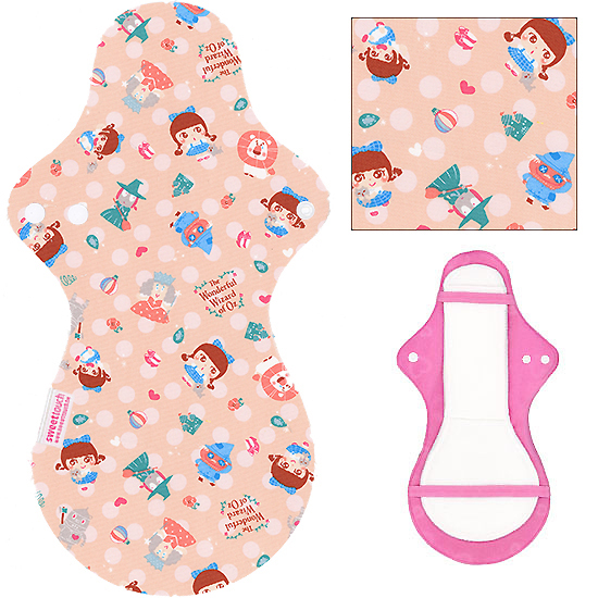 甜蜜接觸SweetTouch-分離型夜用加大尾翼布衛生棉36cm外襯1件+三層口袋吸水墊1片+送加長額外吸水墊一片