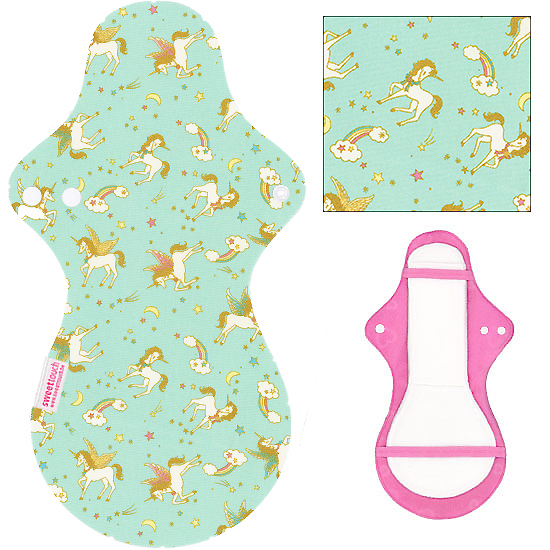 甜蜜接觸SweetTouch-分離型夜用加大尾翼布衛生棉36cm外襯1件+三層口袋吸水墊1片+送加長額外吸水墊一片