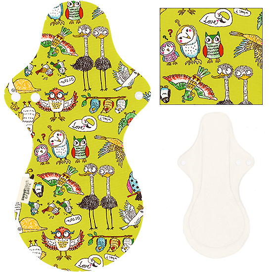 甜蜜接觸SweetTouch-有機棉夜用布衛生棉36cm加大尾翼