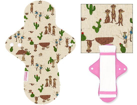 甜蜜接觸SweetTouch-分離型日用布衛生棉28cm外襯+三層口袋吸水墊套組+送標準額外吸水墊1片