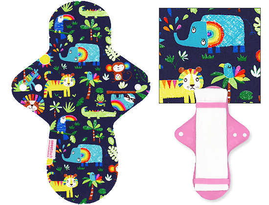 甜蜜接觸SweetTouch-分離型日用布衛生棉28cm外襯+三層口袋吸水墊套組+送標準額外吸水墊1片