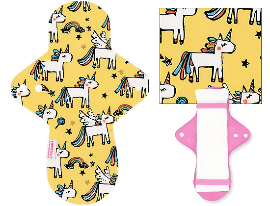 甜蜜接觸SweetTouch-分離型日用布衛生棉28cm外襯+三層口袋吸水墊套組+送標準額外吸水墊1片