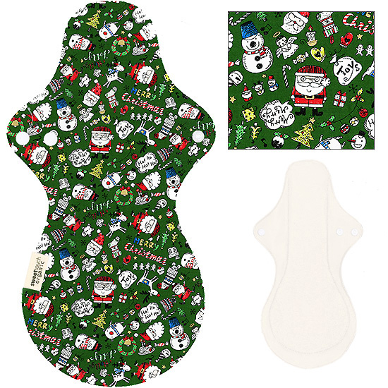 甜蜜接觸SweetTouch-有機棉夜用布衛生棉36cm加大尾翼