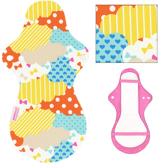 甜蜜接觸SweetTouch-分離型夜用加大尾翼布衛生棉36cm外襯1件+三層口袋吸水墊1片+送加長額外吸水墊一片