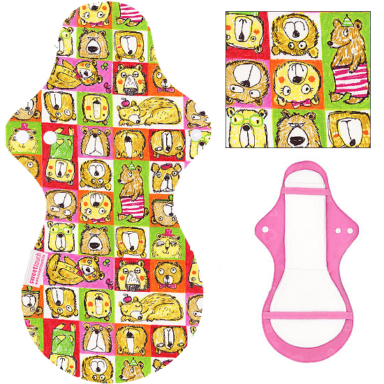 甜蜜接觸SweetTouch-分離型夜用加大尾翼布衛生棉36cm外襯1件+三層口袋吸水墊1片+送加長額外吸水墊一片