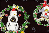 聖誕圈圈黑白企鵝-黑
